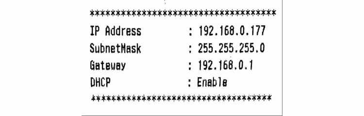 IP Address Printout